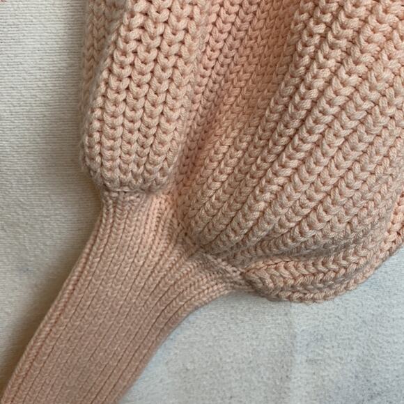 Sabo Skirt womens Large knit wrap sweater dress elle tie waist pink v neck - Picture 8 of 14